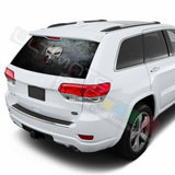 Skulls Decals Rear Window See Thru Stickers Perforated for Jeep Grand Cherokee