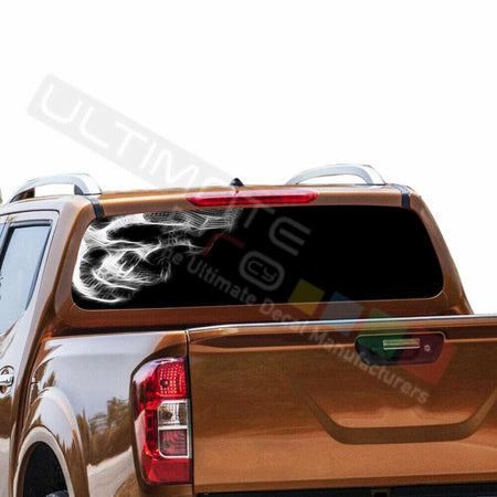 Skulls Decals Window See Thru Stickers Perforated for Nissan Navara NP300 2016