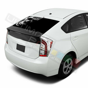 Skulls Decals Window See Thru Stickers Perforated for Toyota Prius 2017 2018