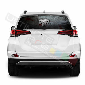 Skulls Decals Window See Thru Stickers Perforated for Toyota RAV4 2018 2019 2020