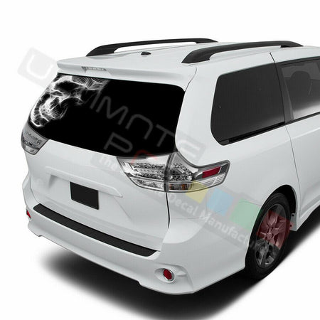 Skulls Decals Window See Thru Stickers Perforated for Toyota Sienna 2017 2018