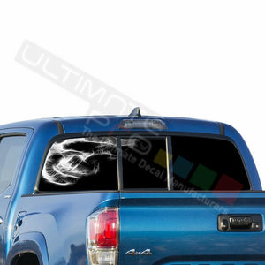 Skulls Decals Window See Thru Stickers Perforated for Toyota Tacoma 2018 2019