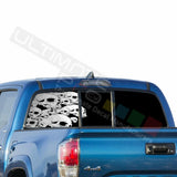 Skulls Decals Window See Thru Stickers Perforated for Toyota Tacoma 2018 2019