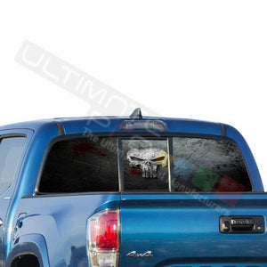 Skulls Decals Window See Thru Stickers Perforated for Toyota Tacoma 2018 2019