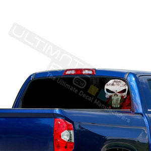 Skulls Decals Window See Thru Stickers Perforated for Toyota Tundra 2016 2017