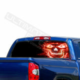 Skulls Decals Window See Thru Stickers Perforated for Toyota Tundra 2016 2017