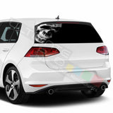 Skulls Decals Window See Thru Stickers Perforated for Volkswagen Golf 2018 2019