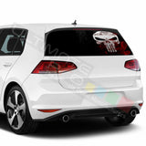 Skulls Decals Window See Thru Stickers Perforated for Volkswagen Golf 2018 2019