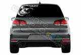 Skulls Decals Window See Thru Stickers Perforated for Volkswagen Golf VW Old