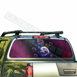 Skulls Design Decals Window See Thru Stickers Perforated for Nissan Frontier