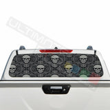 Skulls Design Decals Window See Thru Stickers Perforated for Nissan Navara 2016