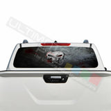 Skulls Design Decals Window See Thru Stickers Perforated for Nissan Navara 2016