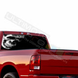 Skulls Designs Decals Rear Window See Thru Stickers Perforated for Dodge Ram