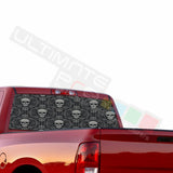 Skulls Designs Decals Rear Window See Thru Stickers Perforated for Dodge Ram