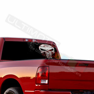 Skulls Designs Decals Rear Window See Thru Stickers Perforated for Dodge Ram