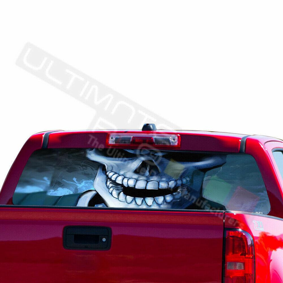 Skulls Designs Decals Rear Window Sticker Perforated for Chevrolet Avalanche