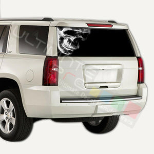 Skulls designs Rear Window CThru Stickers Perforated for Chevrolet Tahoe 2020