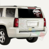 Skulls designs Rear Window CThru Stickers Perforated for Chevrolet Tahoe 2020