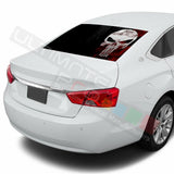 Skulls designs Rear Window See Thru Stickers Perforated for Chevrolet Impala