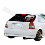 Skulls Designs Rear Window See Thru Stickers Perforated for Honda Civic 1996