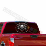 Skulls Designs Window See Thru Stickers Perforated for Nissan Titan 2017 2018