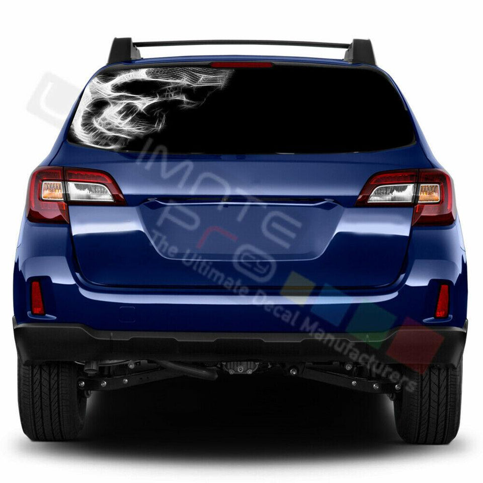 Skulls Designs Window See Thru Stickers Perforated for Subaru Outback 2018 2019