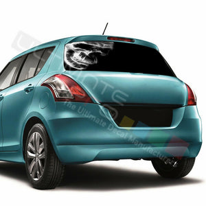 Skulls Designs Window See Thru Stickers Perforated for Suzuki Swift 2016 2017