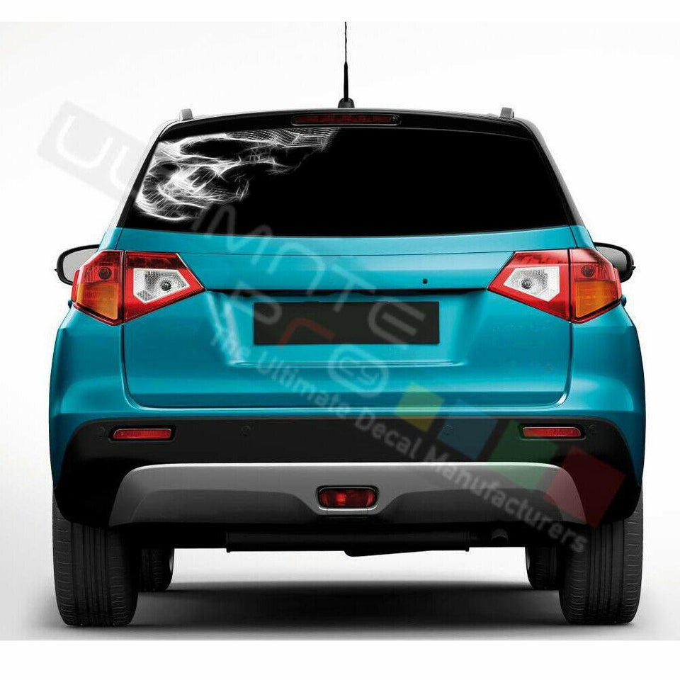 Skulls Designs Window See Thru Stickers Perforated for Suzuki Vitara 2016 2017