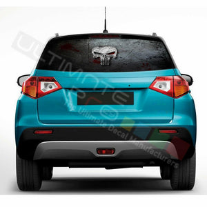 Skulls Designs Window See Thru Stickers Perforated for Suzuki Vitara 2016 2017