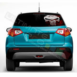 Skulls Designs Window See Thru Stickers Perforated for Suzuki Vitara 2016 2017