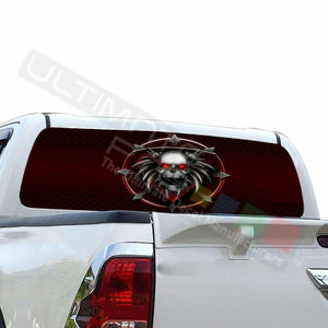 Skulls Window See Thru Stickers Perforated for Toyota Hilux 2016 2017 2018 2019