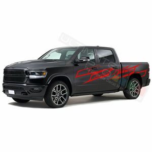 Splash Brush Side Doors Stripes Wrap Decal Sticker for Dodge Ram Crew Cab 3500