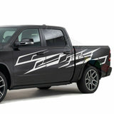 Splash Brush Side Doors Stripes Wrap Decal Sticker for Dodge Ram Crew Cab 3500