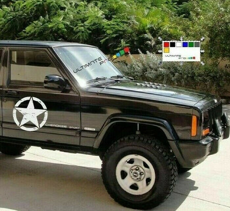 Star Sticker for Jeep Cherokee XJ Wagoneer flare bonnet lift 1996 19971998 1999