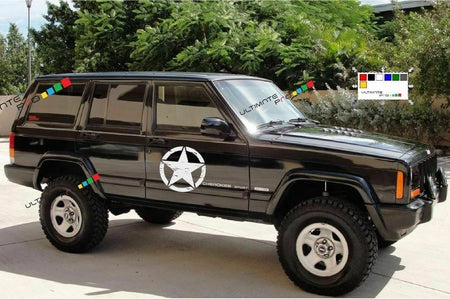 Star Sticker for Jeep Cherokee XJ Wagoneer flare bonnet lift 1996 19971998 1999