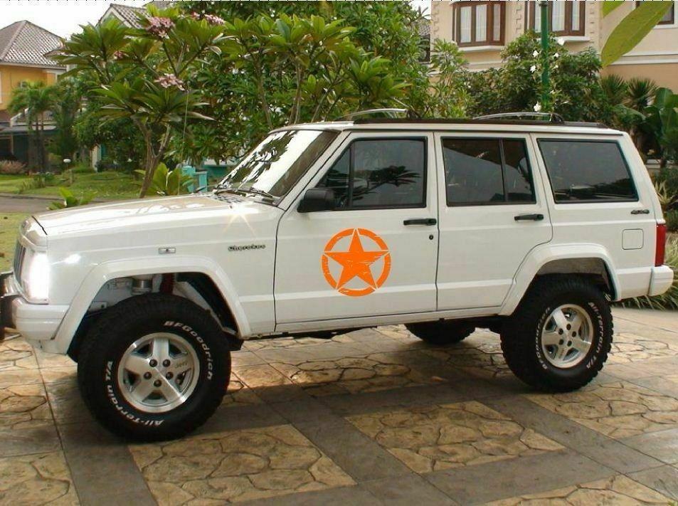 Star Sticker for Jeep Cherokee XJ Wagoneer flare bonnet lift 1996 19971998 1999