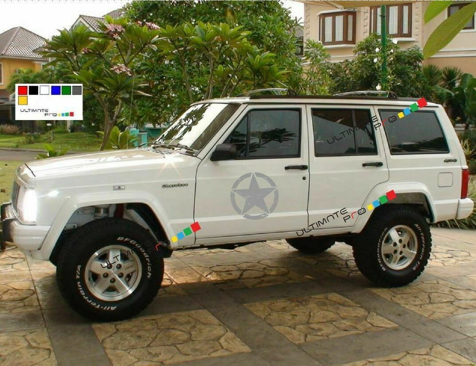 Star Sticker for Jeep Cherokee XJ Wagoneer flare bonnet lift 1996 19971998 1999