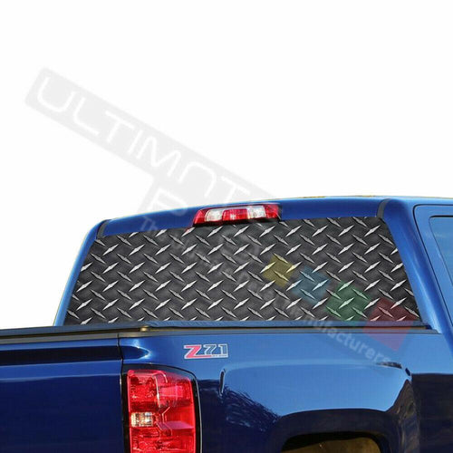 Sticker Bomb skin Rear Window CThru Stickers Perforated for Chevrolet Silverado