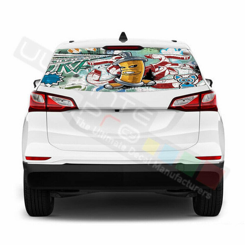 Sticker Bomb skin Rear Window See Thru Stickers Perforated for Chevrolet Equinox