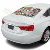 Sticker bomb skin Rear Window See Thru Stickers Perforated for Chevrolet Impala