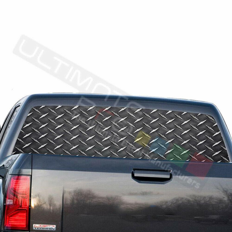 Sticker Bomb Skin Rear Window See Thru Stickers Perforated for GMC Sierra 2018