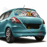 Sticker Bomb Skin Window See Thru Stickers Perforated for Suzuki Swift 2016 2017