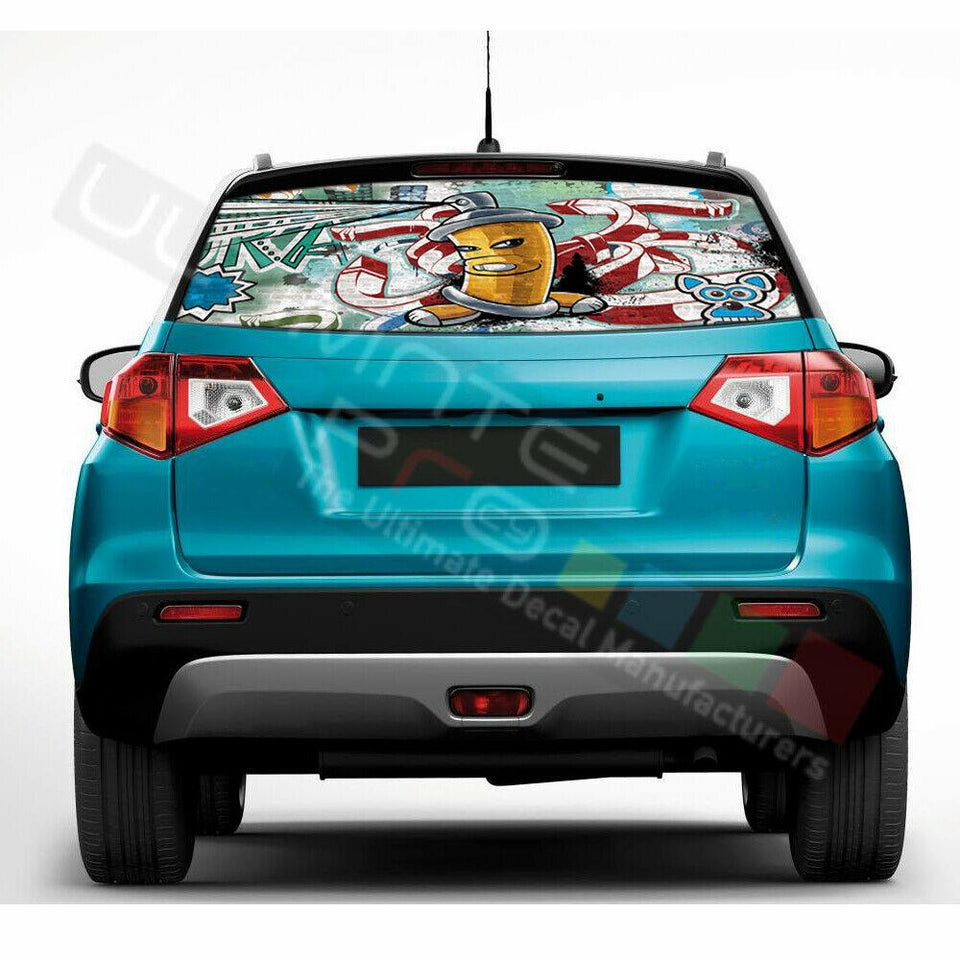 Sticker Bomb Skin Window See Thru Stickers Perforated for Suzuki Vitara 2018