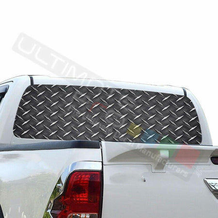 Sticker Bomb Skin Window See Thru Stickers Perforated for Toyota Hilux 2016