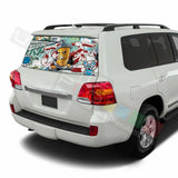 Sticker Bomb Skin Window SeeThru Stickers Perforated for Toyota Land Cruiser Old