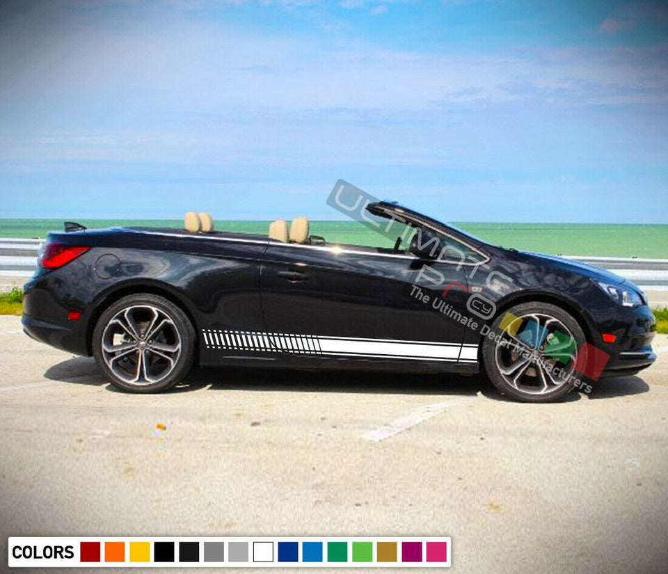 Sticker Decal for Buick Cascada side front CARBON light tail mirror bumper trim
