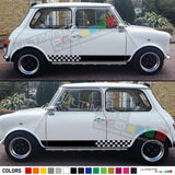 Sticker decal for Classic mini cooper side door Stripes left right chrome flares