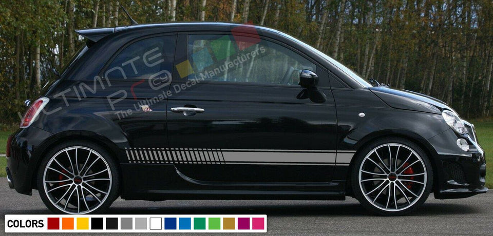 Sticker Decal for FIAT 500 ABARTH Stripe chrome seat carbon hood graphics mirror