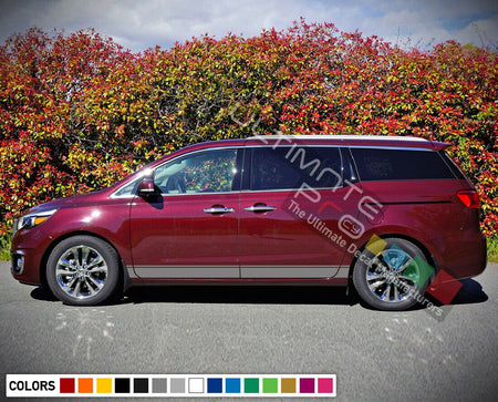 Sticker decal for KIA Sedona side door mirror Stripes left right side window