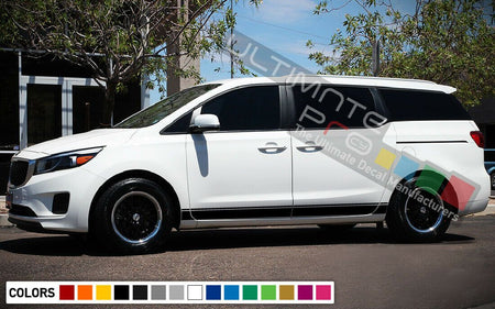 Sticker decal for KIA Sedona side door mirror Stripes left right side window